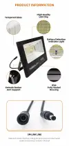 YOBOLIFE LM-3200 solar lighting floodlight, equivalent to 200WLED cold light source floodlight, is used in courtyards, squares and warehouses Application Scenario